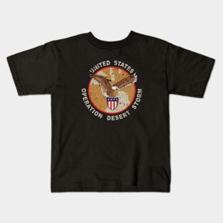 Desert Storm Vintage Badge Kids T-Shirt